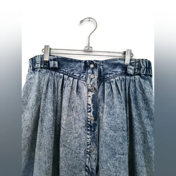 Vintage Jordache Denim Blue Acid Wash Women's Skirt Size 14 - Picture 2 of 4